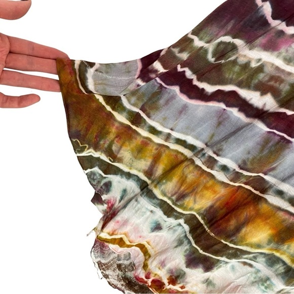 FP Free People We The Free Midi Tunic Dress Womens Small Geode Tie Dye Mesh Back - Picture 7 of 16